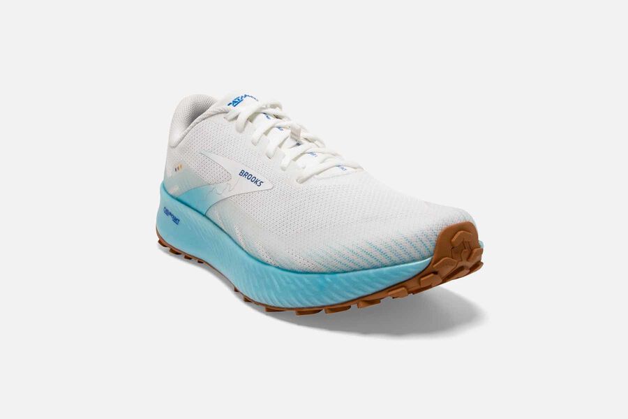 Brooks Catamount Trail Running Shoes - Womens - White/Blue - QT6489135